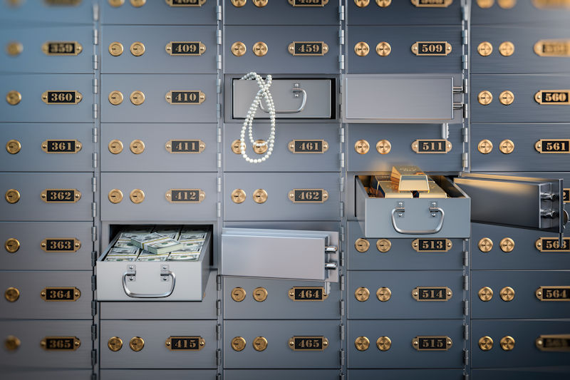 safe deposit boxes